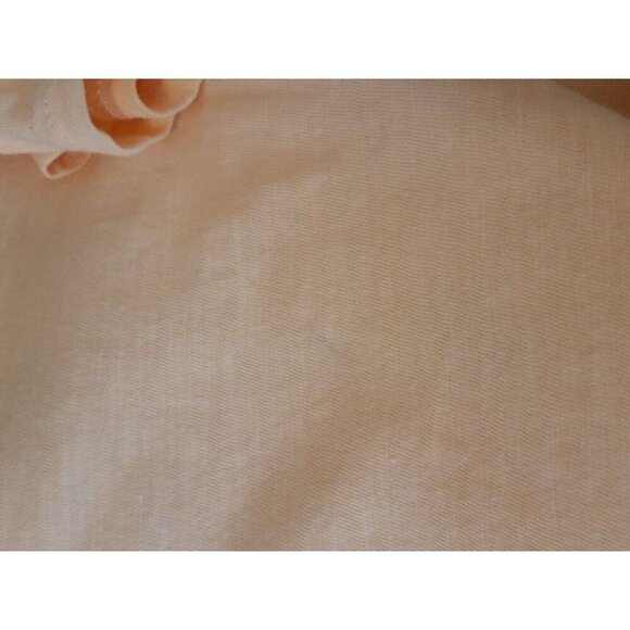 Jane Delancey Womens Top Size XL Peach Pastel Orange Ruffle Short Sleeve Cotton - Picture 7 of 8